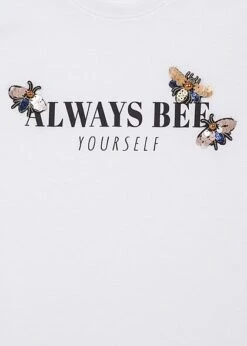 ONLY Damen T-Shirt Always Bee Print Mit Schmuckapplikation Bright Weiss Schwarz -Onlyy Kleidung Geschaft 21110366 2