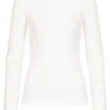 JJXX Damen NOOS Ribbed Longsleeve Leichter Pullover Bright Weiss