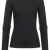 JJXX Damen NOOS Ribbed Longsleeve Leichter Pullover Schwarz