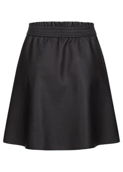 ONLY Damen Kurzer Papebag Kunstleder Rock Mit Gummibund Schwarz -Onlyy Kleidung Geschaft 21120514 2