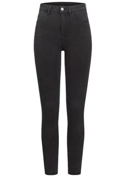 VILA Damen NOOS 7/8 Jeans Hose High-Wasit 5-Pockets Schwarz Denim
