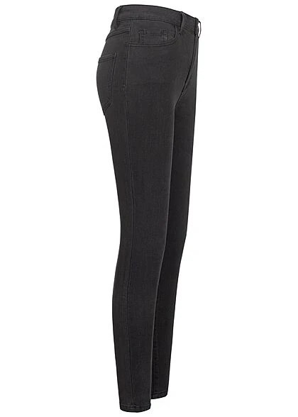 VILA Damen NOOS 7/8 Jeans Hose High-Wasit 5-Pockets Schwarz Denim 2 VILA Damen NOOS 7/8 Jeans Hose High-Wasit 5-Pockets Schwarz Denim – Bild 2