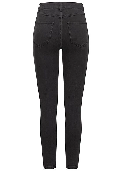 VILA Damen NOOS 7/8 Jeans Hose High-Wasit 5-Pockets Schwarz Denim 3 VILA Damen NOOS 7/8 Jeans Hose High-Wasit 5-Pockets Schwarz Denim – Bild 3