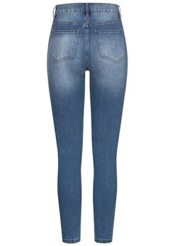 VILA Damen NOOS 7/8 Jeans Hose High-Wasit 5-Pockets Medium Blau Denim -Onlyy Kleidung Geschaft 21120792 2