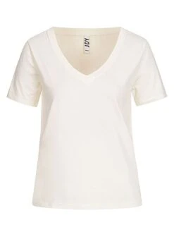 JACQUELINE DE YONG JDY By ONLY Damen NOOS Basic V-Neck Jersey T-Shirt Cloud Dancer Weiss