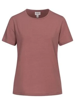 Vero Moda Damen NOOS Basic Lyocell Tencel T-Shirt Rose Braun