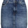 ONLY Damen High-Waist Denim Rock 5-Pockets Runder Schnitt Medium Blau Denim