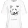 ONLY Damen T-Shirt Mit The Panda Print Bright Weiss Schwarz Silber