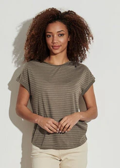 ONLY Damen Viskose Lurex Shirt M. Leichten Flügelärmeln Glitzer Streifen Kalamata Oliv 7 ONLY Damen Viskose Lurex Shirt M. Leichten Flügelärmeln Glitzer Streifen Kalamata Oliv -Onlyy Kleidung Geschaft 22010527 3