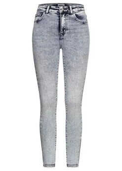 ONLY Damen NOOS Skinny Jeans Hose High Waist 5 Pockets Hell Blau Denim