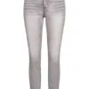 VILA Damen NOOS Cropped Skinny Jeans Hose 5-Pockets Mid Waist- Straight Fit Grau