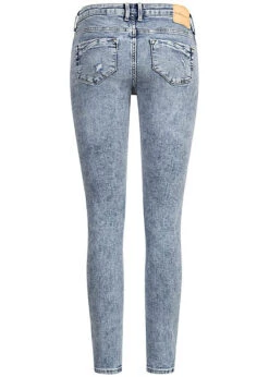 ONLY Damen Ankle Skinny Fit Jeans Hose 5-Pockets Mid-Waist Destroyed Look Hell Blau Denim -Onlyy Kleidung Geschaft 22020632 2