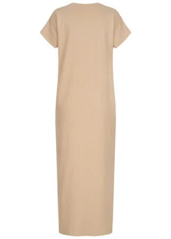 Aware By Vero Moda Damen Longform Viskose Kleid A-Linie Safari Braun -Onlyy Kleidung Geschaft 22020751 2
