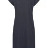 VILA Damen NOOS Midi Kleid Kurzarm Und Rundhals Total Eclipse Dunkel Blau