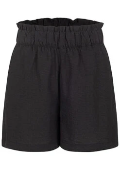 JACQUELINE DE YONG JDY By ONLY Damen Kurze Hose High Waist Shorts Gummibund 2 Pockets Schwarz