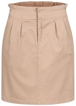 Vero Moda Damen Paperbag Rock Mit Paspeltaschen Silver Mink Braun