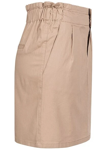 Vero Moda Damen Paperbag Rock Mit Paspeltaschen Silver Mink Braun 2 Vero Moda Damen Paperbag Rock Mit Paspeltaschen Silver Mink Braun – Bild 2