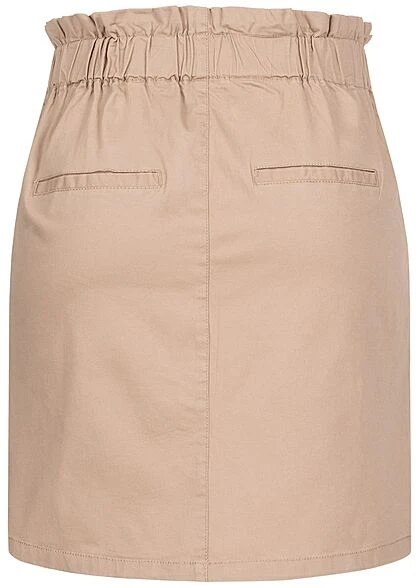 Vero Moda Damen Paperbag Rock Mit Paspeltaschen Silver Mink Braun 3 Vero Moda Damen Paperbag Rock Mit Paspeltaschen Silver Mink Braun – Bild 3