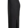 ONLY Damen NOOS Ribbed Midi Bleistiftrock Mit Seitl. Schlitzen Schwarz