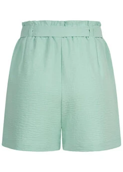 ONLY Damen Paperbag Shorts Kurze Hose Mit Bindegürtel 2 Pockets Türkis -Onlyy Kleidung Geschaft 22030205 2