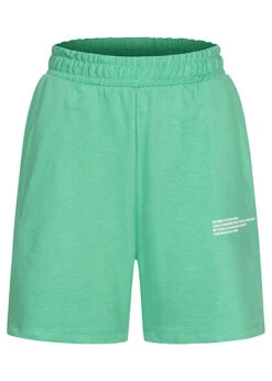 ONLY Damen Sweat Shorts Kurze Hose Mit Gummibund Print Vorne Marine Grün