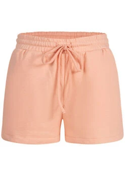 ONLY Damen Sweat Shorts Kurze Hose Mit Tunnelzug Peach Melba Rosa