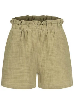 JACQUELINE DE YONG JDY By ONLY Damen Kurze Paperbag Sommershorts Mit 2-Pockets Sage Grün