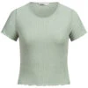 ONLY Damen NOOS Ribbed T-Shirt Mit Frilldetails Jadeite Grün