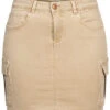 ONLY Damen NOOS Mini Cargo Jeans Rock 7-Pockets Safari Beige
