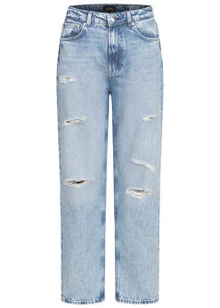 ONLY Damen NOOS Regular Ankle Boyfriend Destroyed Jeans 5-Pockets Hell Blau Denim