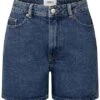 ONLY Damen High Waist Shorts Kurze Jeans Hose Mit 5-Pockets Medium Blau Denim