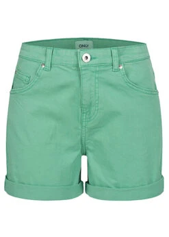 ONLY Damen Jeans Shorts Kurze Hose Mit 5-Pockets Marine Grün