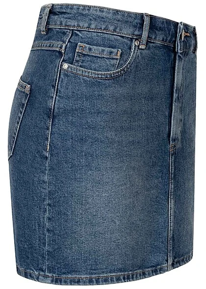 ONLY Damen Jeans Mini Rock Mit 5-Pockets Medium Blau 2 ONLY Damen Jeans Mini Rock Mit 5-Pockets Medium Blau – Bild 2