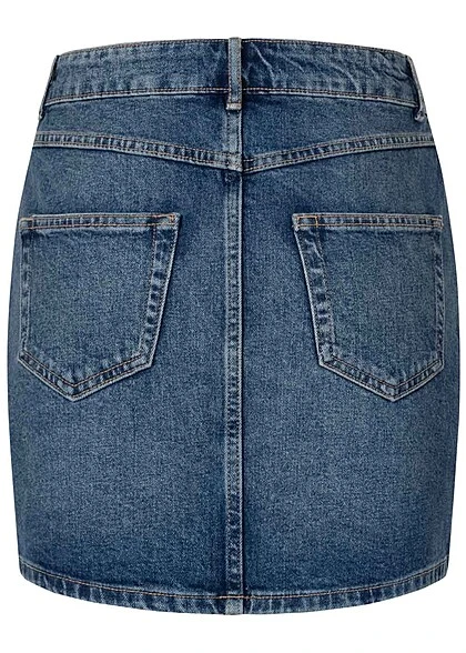 ONLY Damen Jeans Mini Rock Mit 5-Pockets Medium Blau 3 ONLY Damen Jeans Mini Rock Mit 5-Pockets Medium Blau – Bild 3