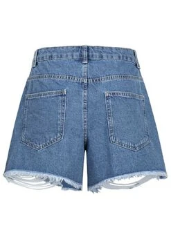 JACQUELINE DE YONG JDY By ONLY Damen High-Waist Jeans Shorts 5-Pockets Heavy Destroy Details Hell Blau Den. -Onlyy Kleidung Geschaft 22040134 2