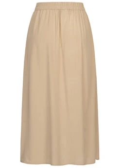 Vero Moda Damen Viskose Rock Knopfleiste Und Gummibund Safari Beige -Onlyy Kleidung Geschaft 22040227 2