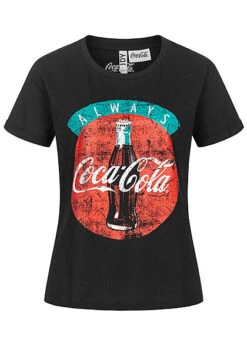 JACQUELINE DE YONG JDY By ONLY Damen T-Shirt Mit Coca Cola Logo Print Schwarz