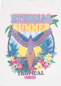 ONLY Damen T-Shirt Mit Eternal Summer Print Cloud Dancer Weiss -Onlyy Kleidung Geschaft 22040433 2