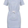 VILA Damen Kleid Mit Bindedetail Und Streifen English Manor Blau Weiss