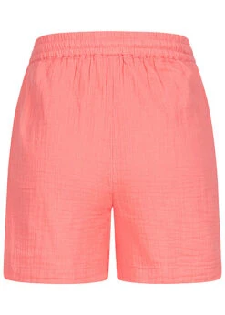 Pieces Damen High-Waist Shorts In Leinenoptik Mit Tunnelzug Strawberry Rosa -Onlyy Kleidung Geschaft 22040605 2
