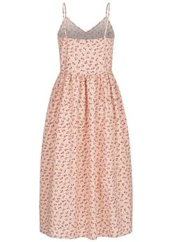 VILA Damen V-Neck Midi Kleid Blumen Print Smoke Rose -Onlyy Kleidung Geschaft 22040638 2