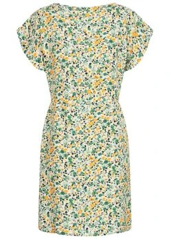 JACQUELINE DE YONG JDY By ONLY Damen Viskose T-Shirt Kleid Mit Taillenzug Blumen Muster Weiss Grün -Onlyy Kleidung Geschaft 22040766 2