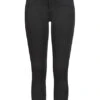 Seventyseven Lifestyle Damen Mid-Waist Skinny Jeans 2er Knopfleiste Schwarz
