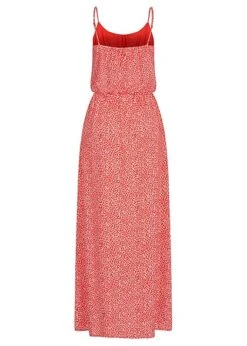 ONLY Damen Viskose Maxikleid Taillengummibund Blumen Print Verstellb. Träger Rot Weiss -Onlyy Kleidung Geschaft 22050034 2