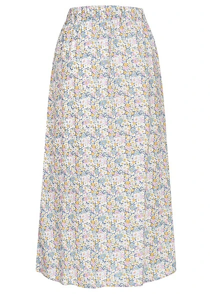 ONLY Damen Viskose Longform Rock Mit Deko Knofleiste AOP Blumen Print Coronet Blau Mc 3 ONLY Damen Viskose Longform Rock Mit Deko Knofleiste AOP Blumen Print Coronet Blau Mc – Bild 3