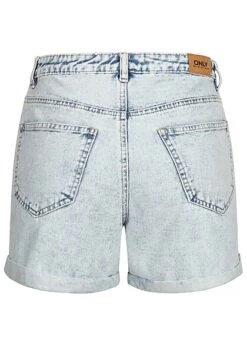 ONLY Damen Kurze Lockere Denim Shorts Mit Beinumschlag 5-Pockets Bleached Hellblau -Onlyy Kleidung Geschaft 22050268 2