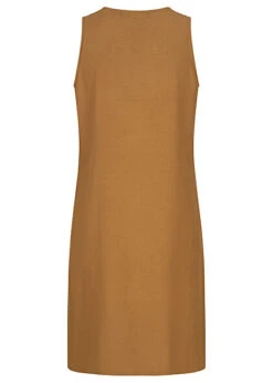 Pieces Damen V-Neck Leinen Kleid Mit Knopfleiste Dijon Braun -Onlyy Kleidung Geschaft 22050281 2