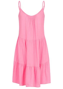 ONLY Damen Träger-Kleid Mit Rundhals Sachet Pink