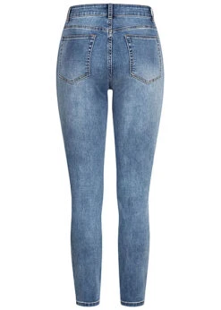 Cloud5ive Damen High-Waist Skinny Jeans Hose 5-Pockets Denim Blau -Onlyy Kleidung Geschaft 22057181 2