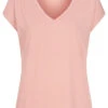 VILA Damen NOOS Tencel Modal V-Neck T-Shirt Misty Rosa